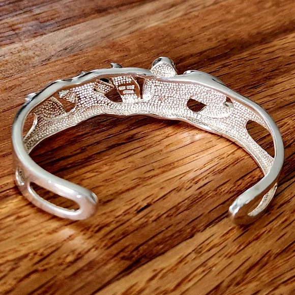 WHITNEY KELLY Sterling Silver Turquoise, Chrysocolla, Chalcedony Cuff Bracelet! - Picture 4 of 12